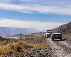 More than 300 4WDs weave their way through the Methven Lions Club’s Two Gorge Safari. PHOTO:...