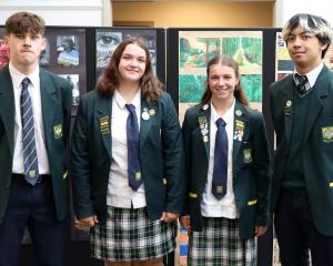 Bayfield High School sports prefects (from left) Jack Flanagan, Kyla Glover, Ella Rowe and Aydean...