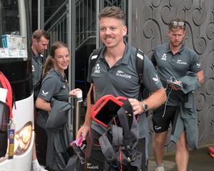 Black Caps captain Michael Bracewell is still smiling despite having to take a long bus ride from...