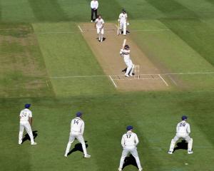 Otago opener Jacob Cumming dispatches a delivery during a Plunket Shield fixture against Auckland...