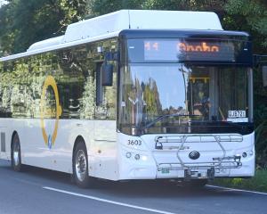 An electric bus cruises Dunedin’s streets. The Otago Regional Council has plans to electrify all...