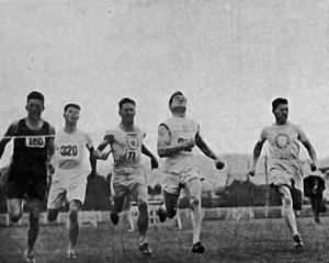 Australian and New Zealand athletes compete at Caledonian Ground, Dunedin: D.N. Eppstein wins the...