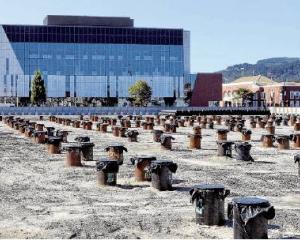 Waiting list . . . Work on the new Dunedin hospital’s inpatient building has barely begun. Photo:...