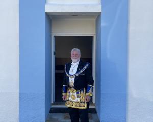 New Zealand Masons Grand Master, James L Watt, ready to go to a meeting at the Wanaka Masonic...