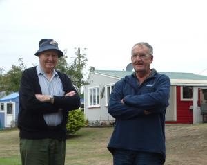 Glenavy Fishing Camp president Noel Simpson (right) and secretary Trevor Hill are on the hunt for...