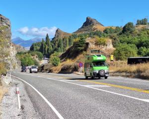 A man was struck and killed by a vehicle on Monday night on this section of the Gibbston Highway...
