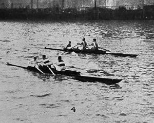 Queens Drive beats Otago in the senior double sculls at the Otago Rowing Association anniversary...