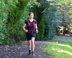 University of Otago third-year student Annise Boothroyd runs through Chingford Park ahead of her...