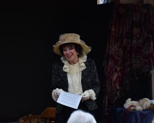 Dunedin actor Terry MacTavish in the role of author Georgette Heyer in her Fringe Festival show...