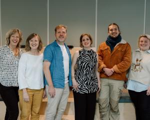 From left, festival director Anne Rodda with artists Bernadette Harvey (piano), Stephen De Pledge...