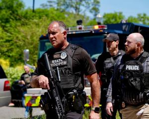 State police at Florida State University campus after a mass shooting in Tallahassee. Photo...