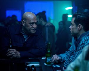 Laurence Fishburne and Rami Malek in a scene from The Amateur. Photos: supplied