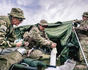 Medics of the New Zealand Army’s Deployable Health Unit as they adapt to the environment of the...