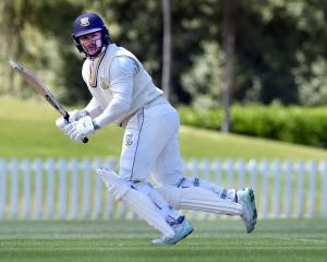 Otago opener Dale Phillips works the ball off his pads during a Plunket Shield match against...