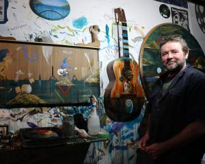 Dean Raybould’s garage studio gives him space to create and store materials to work on. Photo:...