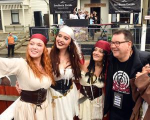 Taking a selfie with University of Otago vice-chancellor Grant Robertson at the Hyde St Party on...