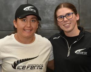 Ice Fernz Jaime Jones (left) and Hope Gregory are thrilled to be hosting a world championship...