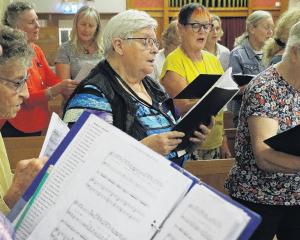 Rangiora Community Choir singer Marjorie Aurini (centre) has been a member since 2004 and sings...