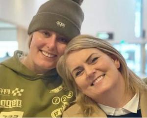 Elite sprint cyclist Olivia Podmore pictured with her mother, Nienke Middleton, at Christchurch...
