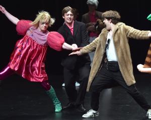 John McGlashan College students (from left) Glenn Ericcson, Timothy Stevens and Harper Milne...