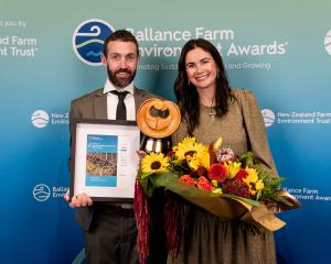 Awarua deer farmer Cam Nelson, with Christina Vaughan, was named the supreme award winner at the...