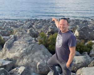 Marathon swimmer Rob Hutchings scopes out Lake Pukaki before his second attempt at swimming it....