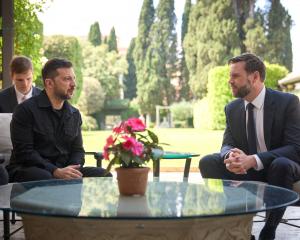 Ukraine’s President Volodymyr Zelenskyy meets US Vice-president J. D. Vance in Rome on Sunday....