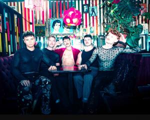 Castaway, from left, Austen Rangi, Jackson Stewart, Joseph Martin, Rhys Blast and Jack Hassell,...