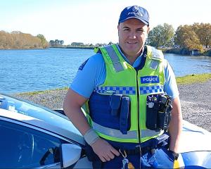 Balclutha police sergeant Tim Coudret stands by the Clutha River. PHOTO: NICK BROOK
