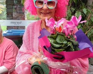 Best pink outfit was awarded to Myra Donaldson at the Lions Club of Clyde &amp; Districts Breast...