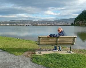 Don Ramsay takes a break beside the Andersons Bay Inlet. PHOTO: SUPPLIED