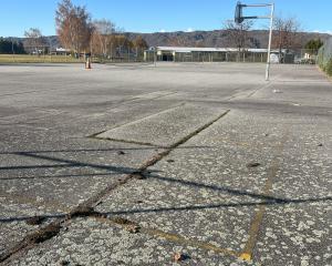 A multisport turf is proposed to replace the old tennis courts at Dunstan High School. PHOTO:...