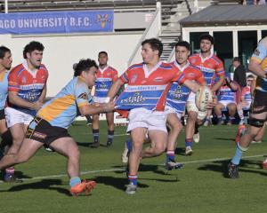 University take on Harbour in the ninth round of the Dunedin premier men's club rugby competition...