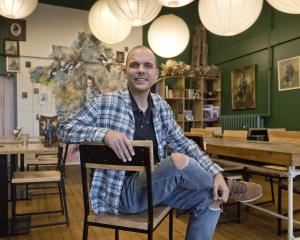 Enjoying the "special vibe" at Stuart St cafe 'Maggies' is new owner Boban "Bobby" Sokolov, who...