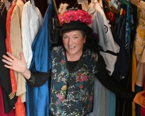 South Otago Theatrical Society president/wardrobe manager Marion Leslie looks through some of the...