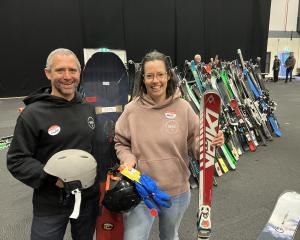 Whakatipu Ski Club president Jude Carter (left) and chief paper pusher Sharla Franklin pictured...