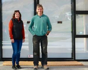 Wānaka Search and Rescue chair Raewyn Calhaem and alpine cliff rescue team leader Davie Robinson....