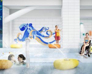 The Aquatic Sensory Experience will have eight water features including fountains, misting spray,...