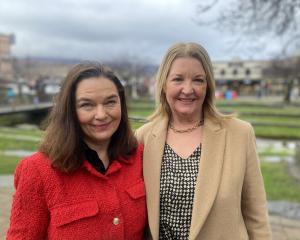 Chief executive Jennifer Belmont, left, and grants and scholarship manager Euni Borrie from the...
