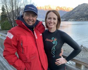 Coastguard Queenstown president Johnny Quinn and fundraising volunteer Sarah McGuinness. PHOTO:...