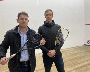 Queenstown Squash Club’s Dave Gardiner, left, and Hamish Foster are urging council to include...
