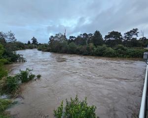 The Tauranga-Taupō River is close to breaching its banks. Photo Taupo Civil Defence