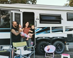 From left, Charles, Olive, 4, Emily and Teaumarino Looker, 1. PHOTO: SUPPLIED


