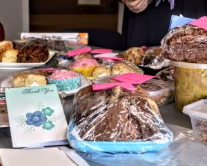 Baking, cards and cupcakes given for a previous Bake My Day event. PHOTO: SAFE FAMILILES ASHBURTON