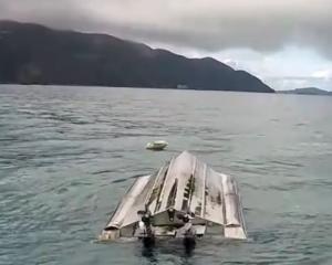 The boat capsized off the coast of Kaikōura in 2022. Photo: Supplied / Transport Accident...