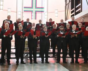 The Royal Dunedin Male Choir performs at St Paul’s Cathedral yesterday. PHOTO: LINDA ROBERTSON