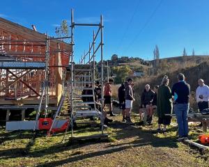 This year’s student builders talk futures with the Mayor and tutors at the Big River...