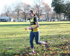 osefine Tauba was the first female home in the Gore Handicap Cross-country at Hamilton Park on...