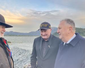 Wanganui River Rating District chairman Jon Sullivan, left, Allan Birchfield, of West Coast...