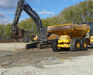 Gravel being removed from a riverbed. PHOTO: ODT FILES